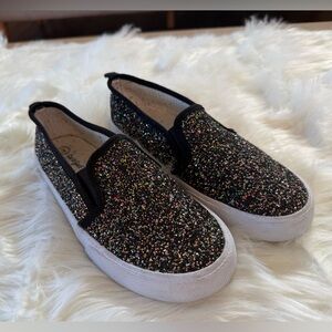 Cat & Jack Multicolor Glitter Slip-On Sneakers